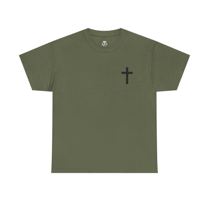 Christian Cross Unisex Tee with Matthew 6:9-13 Prayer