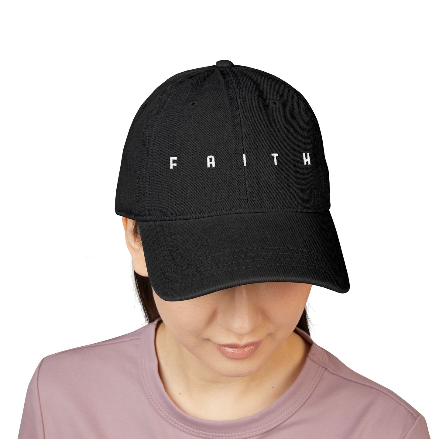 Faith Embroidered Denim Hat