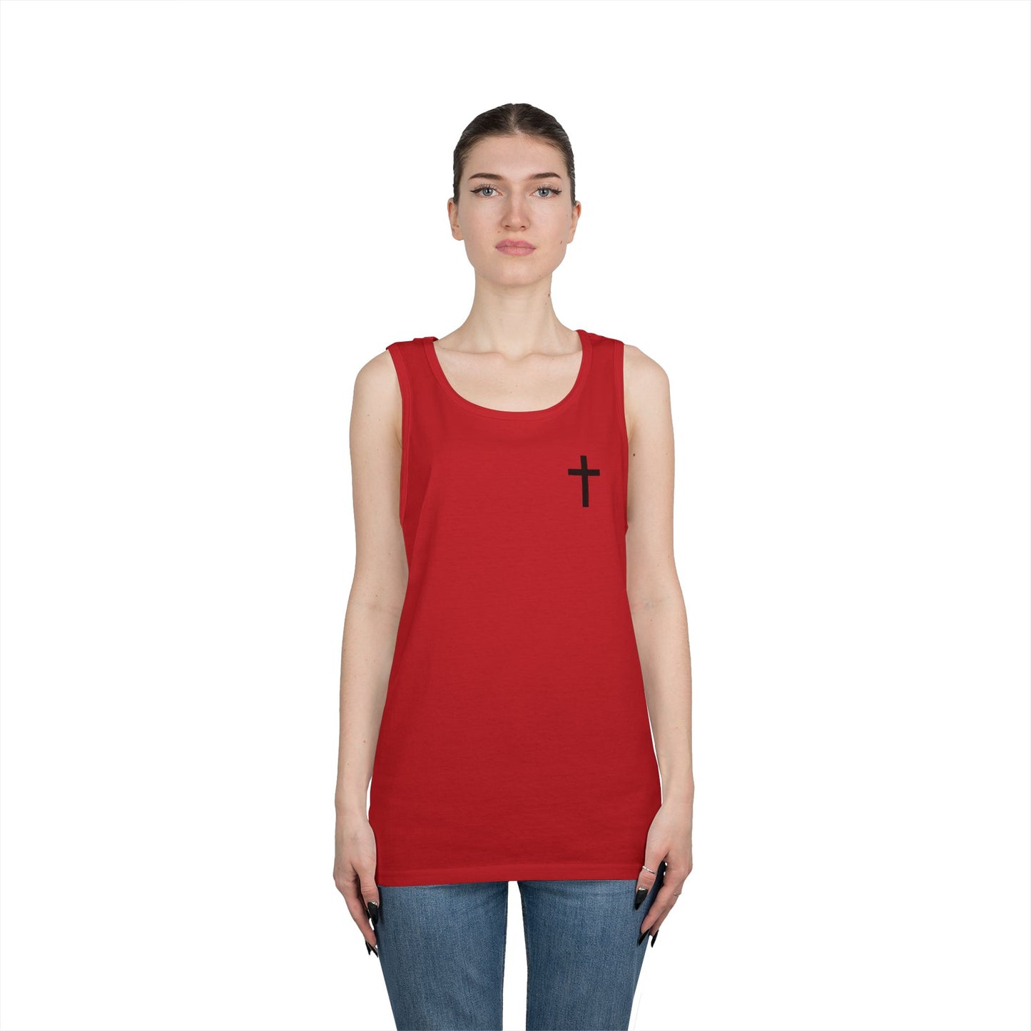 Cross Tank Top - Unisex Heavy Cotton