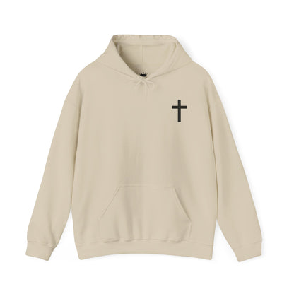 Christian Cross Hooded Sweatshirt with Matthew 6:9-13 Verse