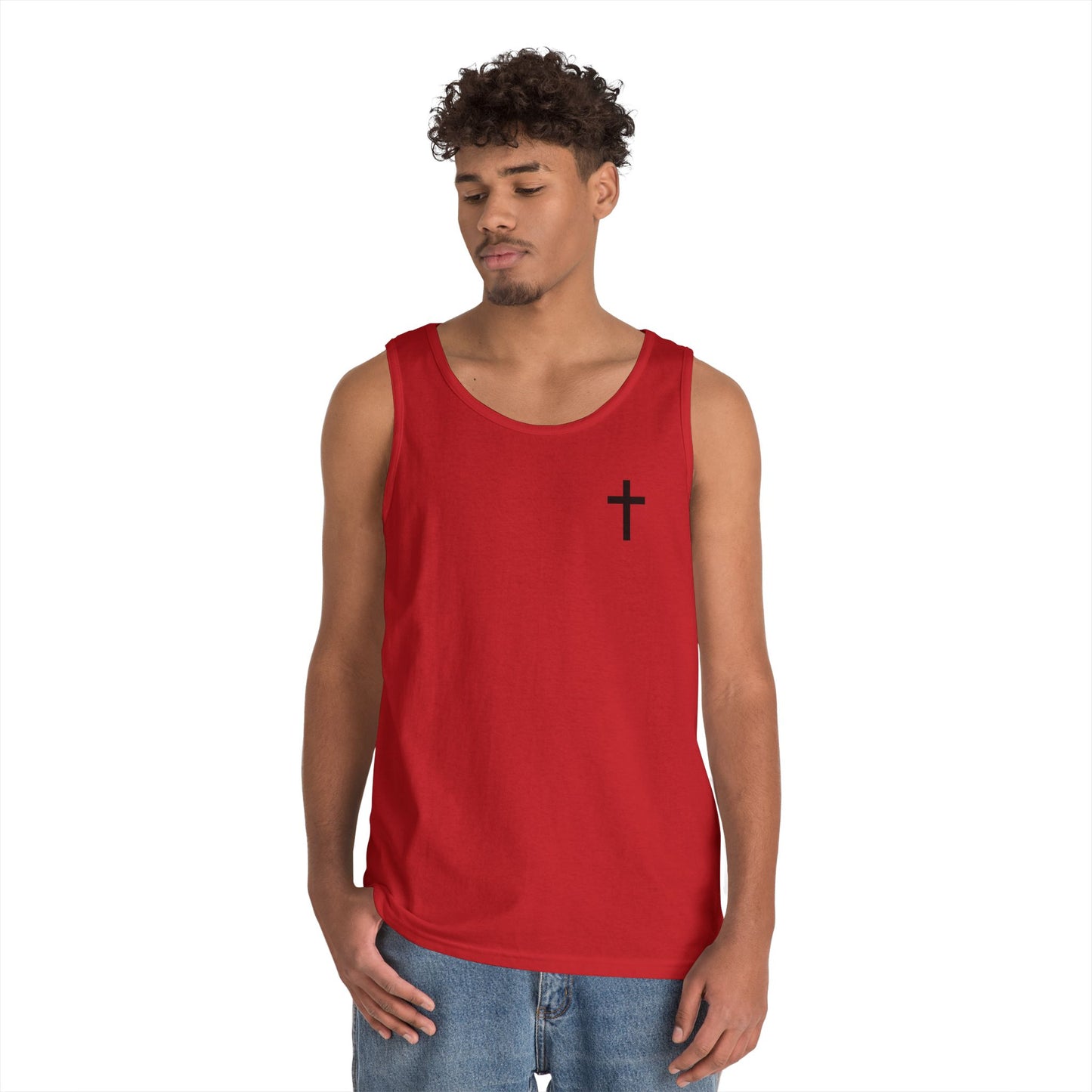 Cross Tank Top - Unisex Heavy Cotton