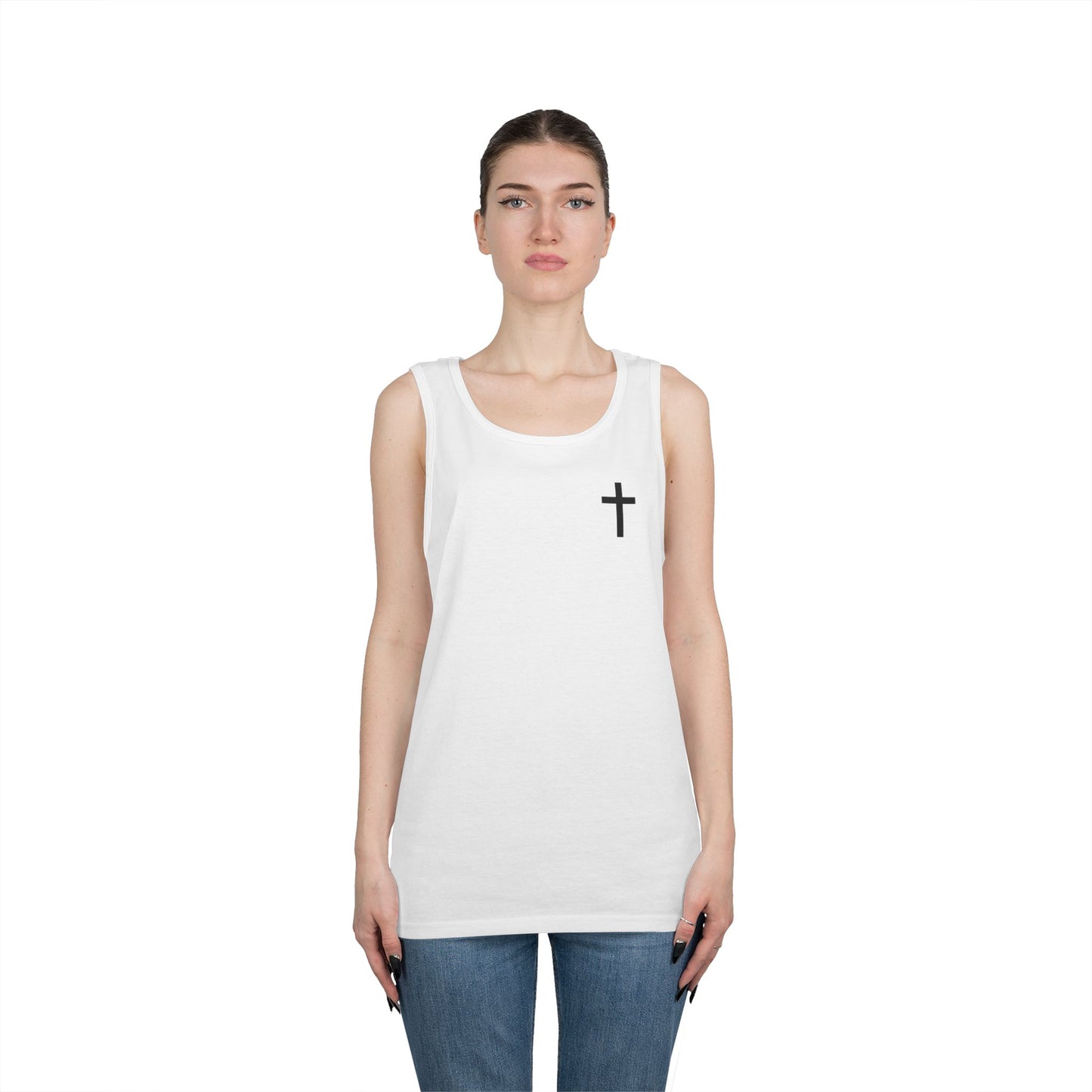 Cross Tank Top - Unisex Heavy Cotton