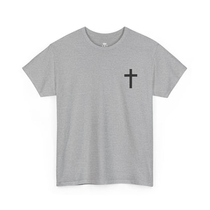 Christian Cross Unisex Tee with Matthew 6:9-13 Prayer